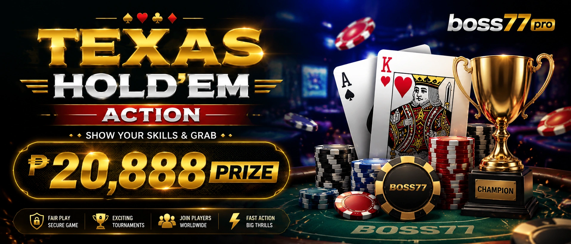 Boss77 poker platform value visual and mobile-friendly interface